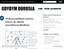 Tablet Screenshot of gdybymdorosla.com
